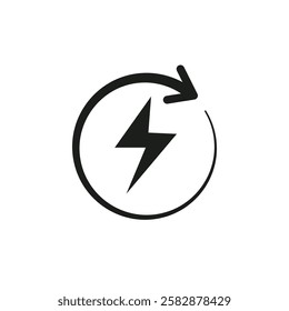 Alternative power icon Symbol mark in Outline style