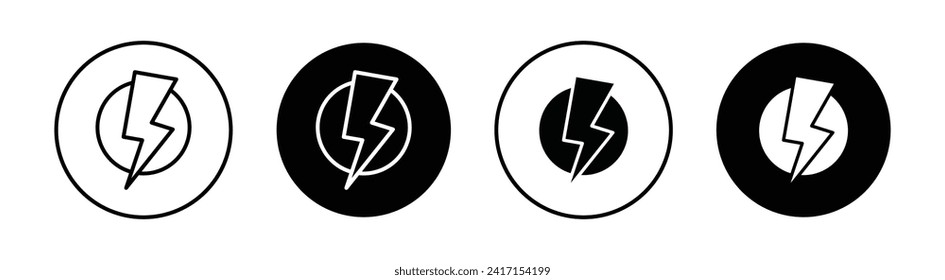 Alternative power vector line icon illustration.