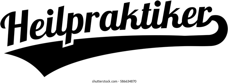 Alternative Practitioner german word retro style