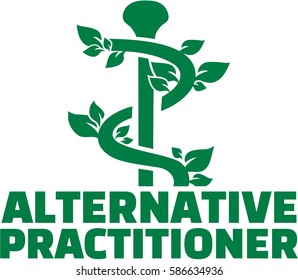 Alternative Practitioner with natural caduceus