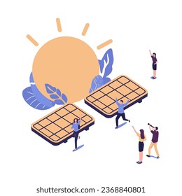  alternative renewable energy. solar energy, technological solar panels. schedule design environmental resource extraction vector