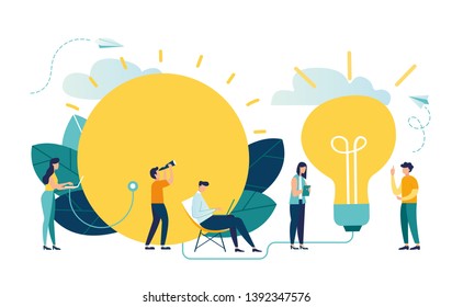 alternative renewable energy sources. solar energy, technological solar panels. the schedule of designing the extraction of natural resources, a large light bulb is recharged from the sun