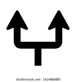 alternative route icon isolated sign symbol vector illustration - high quality black style vector icons
