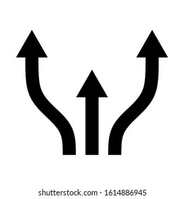 alternative route icon isolated sign symbol vector illustration - high quality black style vector icons
