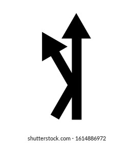 alternative route icon isolated sign symbol vector illustration - high quality black style vector icons
