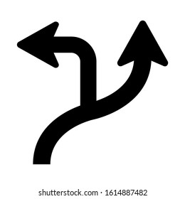 alternative route icon isolated sign symbol vector illustration - high quality black style vector icons
