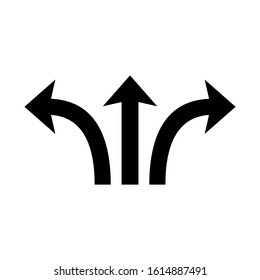 alternative route icon isolated sign symbol vector illustration - high quality black style vector icons
