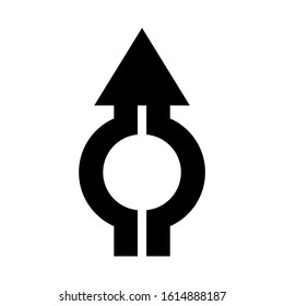 alternative route icon isolated sign symbol vector illustration - high quality black style vector icons
