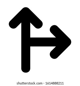 alternative route icon isolated sign symbol vector illustration - high quality black style vector icons
