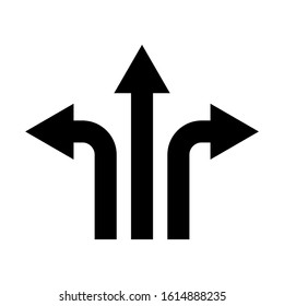 alternative route icon isolated sign symbol vector illustration - high quality black style vector icons
