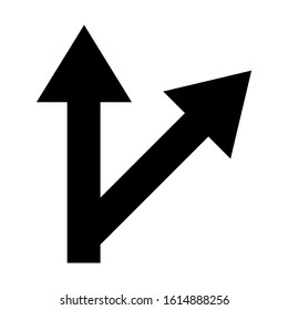 alternative route icon isolated sign symbol vector illustration - high quality black style vector icons
