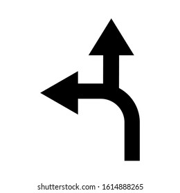 alternative route icon isolated sign symbol vector illustration - high quality black style vector icons
