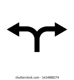 alternative route icon isolated sign symbol vector illustration - high quality black style vector icons

