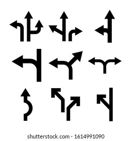 alternative route icon isolated sign symbol vector illustration - Collection of high quality black style vector icons
