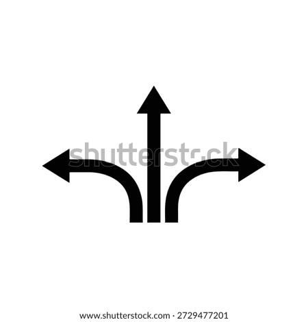 Alternative route icon isolated vector symbol