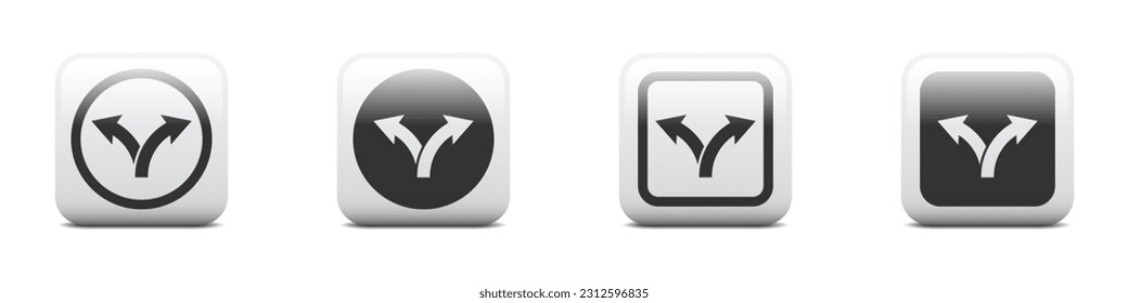 Alternative route icon. Vector illustration.