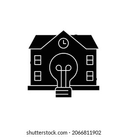 Alternative school сolor line icon. Children learning. Pictogram for web page, mobile app, promo. UI UX GUI design element. Editable stroke.