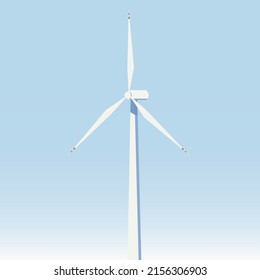 Alternative sources of energy. Green energy. Windmills. Vector flat illustration.