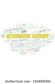 Alternative Therapy word cloud. Wordcloud made with text only.