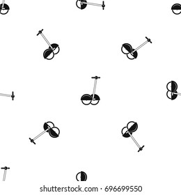 Alternative transport vehicle pattern repeat seamless in black color for any design. Vector geometric illustration