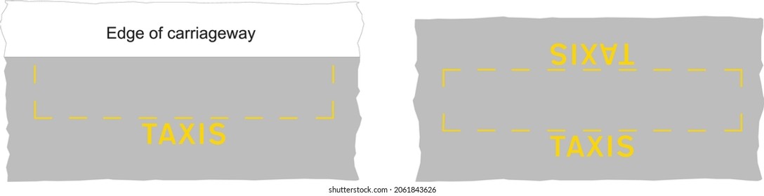 Alternative types of taxi rank markings where waiting by other vehicles is prohibited, road signs in the United Kingdom
