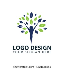 Alternative Wellness Professional Logo Design Vector