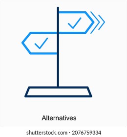 Alternativkonzept oder Arrow-Symbolkonzept