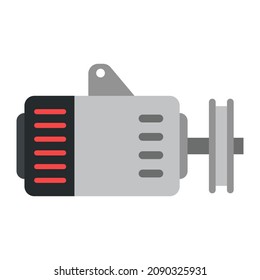 alternator flat clipart vector illustration