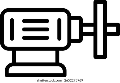 Diseño de icono de línea de Vector del alternador