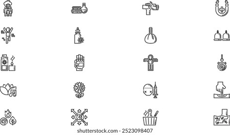 Alternitive medicine icons High-Quality Vector Icons Collection with Editable Stroke. Ideal for Professional and Creative Projects.