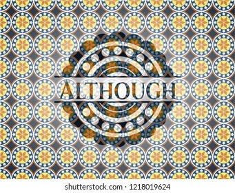Although arabesque badge. arabic decoration.