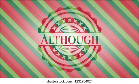 Although christmas emblem background.