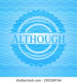 Although water wavec oncept emblem. Vector Illustration. Detailed.