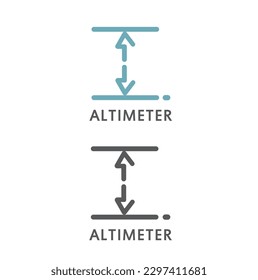 Función Altimeter - vector, información, signo, icono.