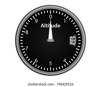 Altitude flying navigation aircraft vector instrument indicator part of dashboard navigation