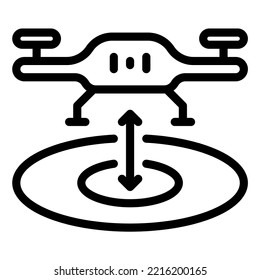 Altitude Hold Drone Icon Outline