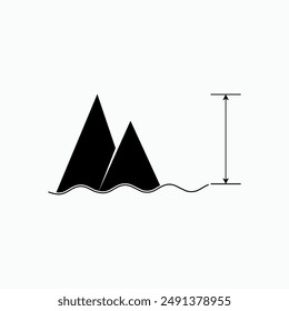 Altitude Icon. Height Symbol - Vector