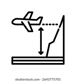 Altitude Icon Line Vector Illustration