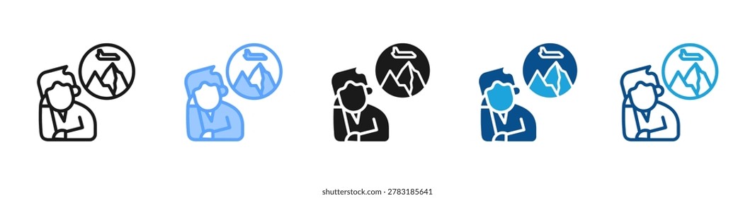 Altitude web icon with multiple style collection