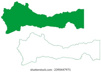 Alto Alegre municipality (State of Roraima, Municipalities of Brazil, Federative Republic of Brazil) map vector illustration, scribble sketch Alto Alegre map