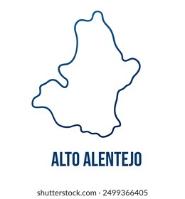 Alto Alentejo former province of Portugal smooth map