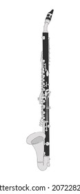 Alto Clarinet wind instrument. Musical equipment for the professional.