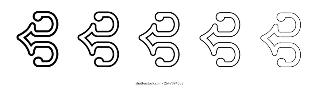 alto clef icon flat illustration set logo