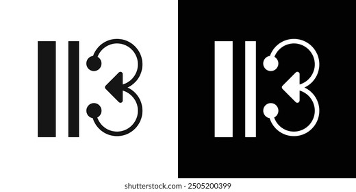 alto clef icon logo set vector