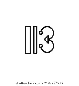 alto clef icon logo sign vector outline