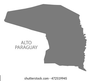 Alto Paraguay Map in grey