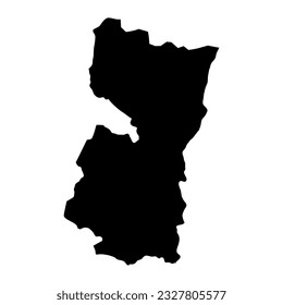 Alto Parana department map, department of Paraguay. Vector illustration.