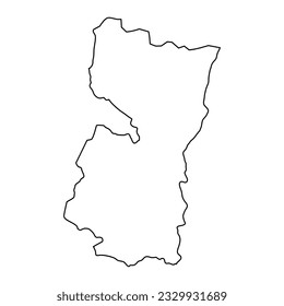 Alto Parana department map, department of Paraguay. Vector illustration.