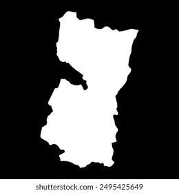 Alto Parana department map, department of Paraguay. Vector illustration.