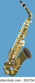 alto saxophone Funky detailed vector